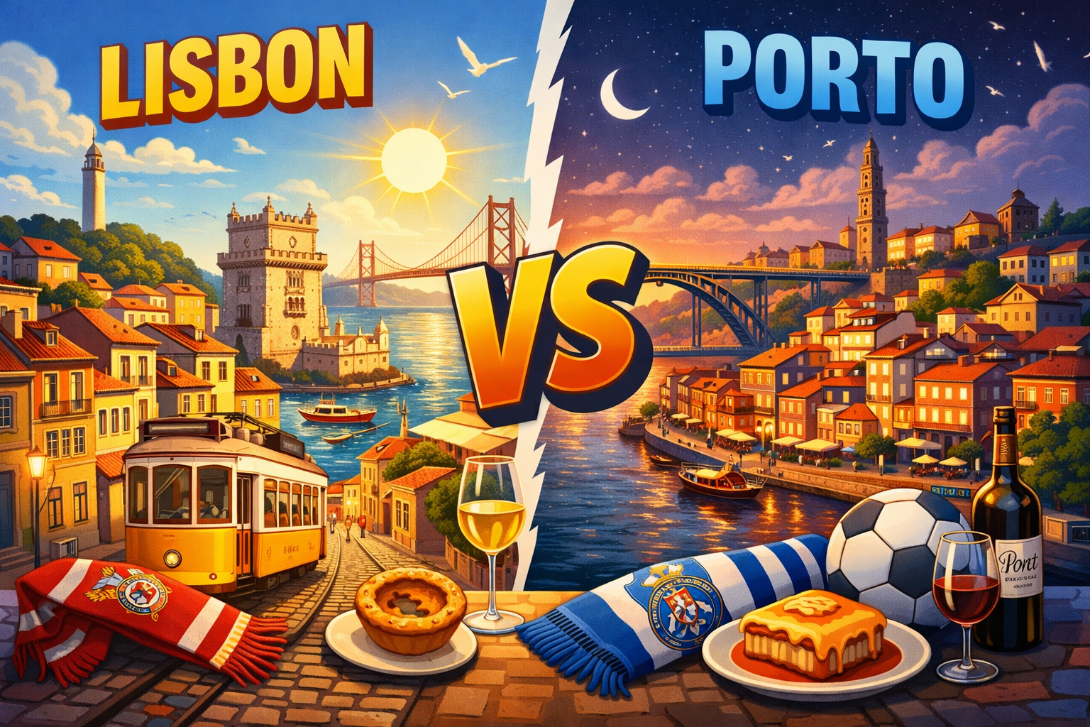 lisbon vs porto
