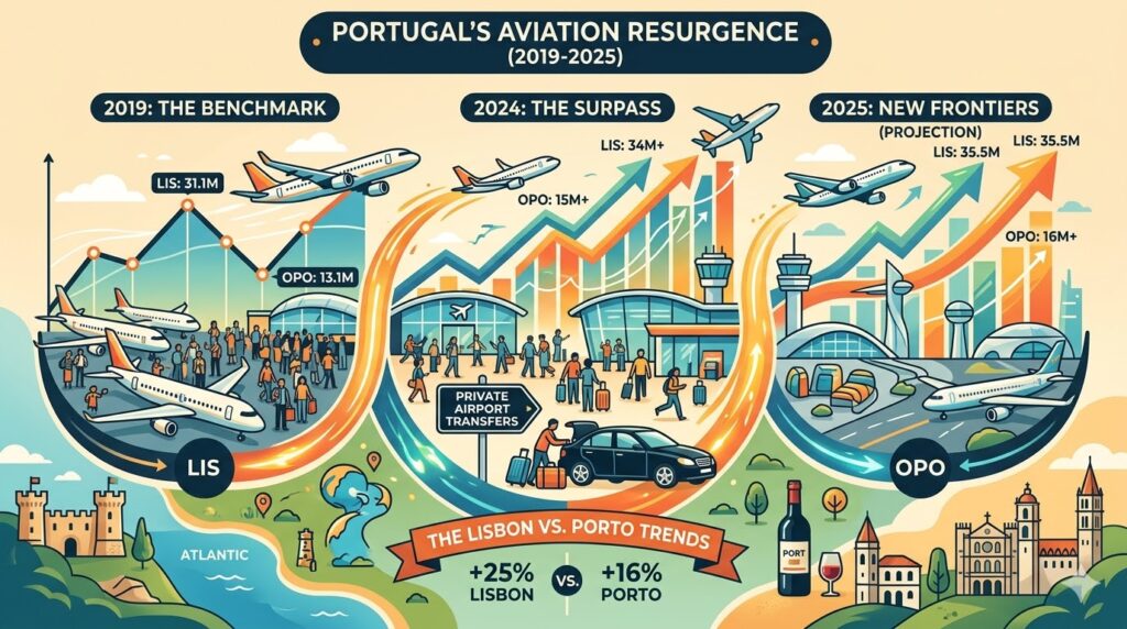 Portugal’s Tourism Renaissance: Analyzing Lisbon and Porto Airport Trends (2019–2025)